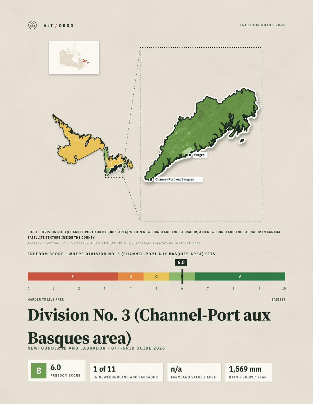 Division No. 3 (Channel-Port aux Basques area), Newfoundland and Labrador Off-Grid Guide 2026