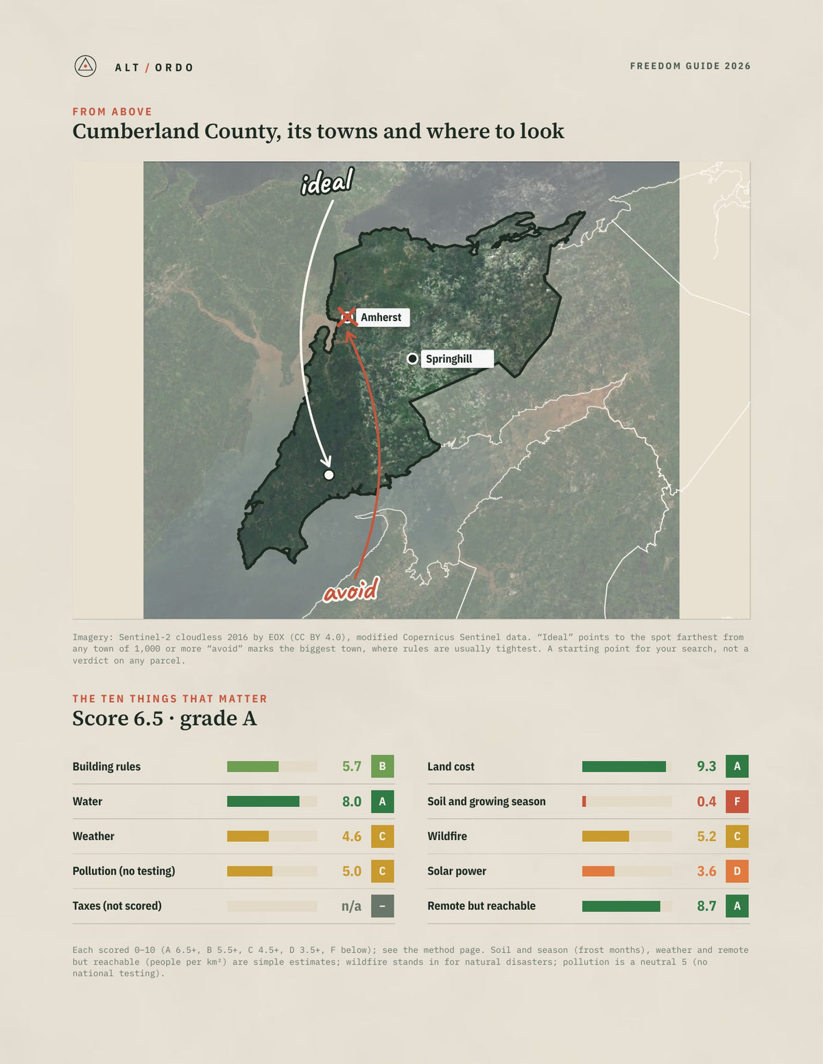 Cumberland County, Nova Scotia Off-Grid Guide 2026 from above