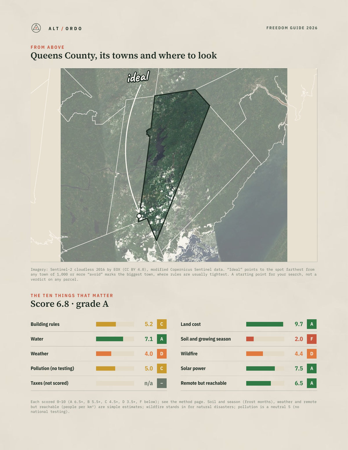 Queens County, New Brunswick Off-Grid Guide 2026 from above