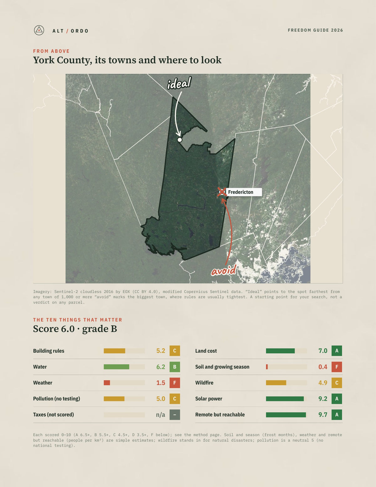 York County, New Brunswick Off-Grid Guide 2026 from above