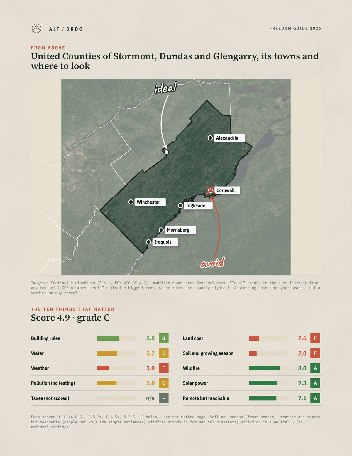 United Counties of Stormont, Dundas and Glengarry, Ontario Off-Grid Guide 2026 from above