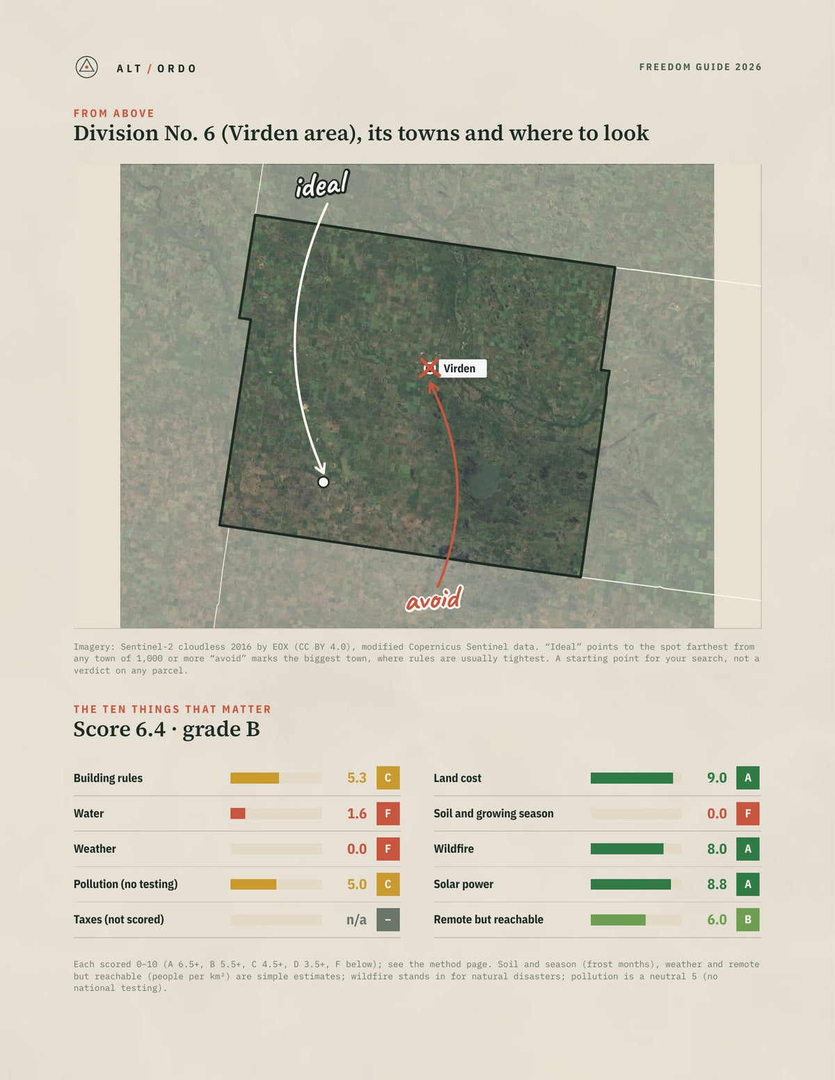 Division No. 6 (Virden area), Manitoba Off-Grid Guide 2026 from above