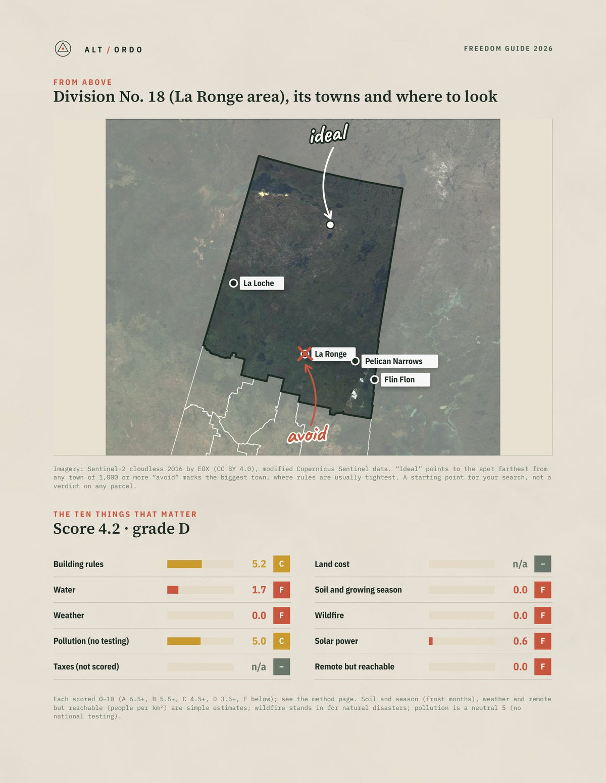 Division No. 18 (La Ronge area), Saskatchewan Off-Grid Guide 2026 from above