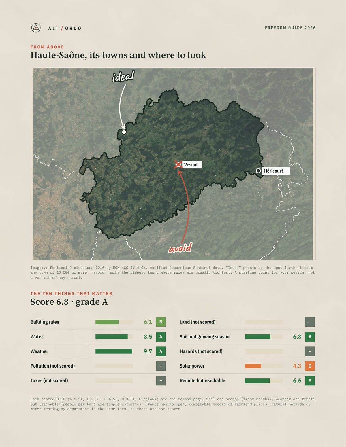 Haute-Saône, France Off-Grid Guide 2026 from above
