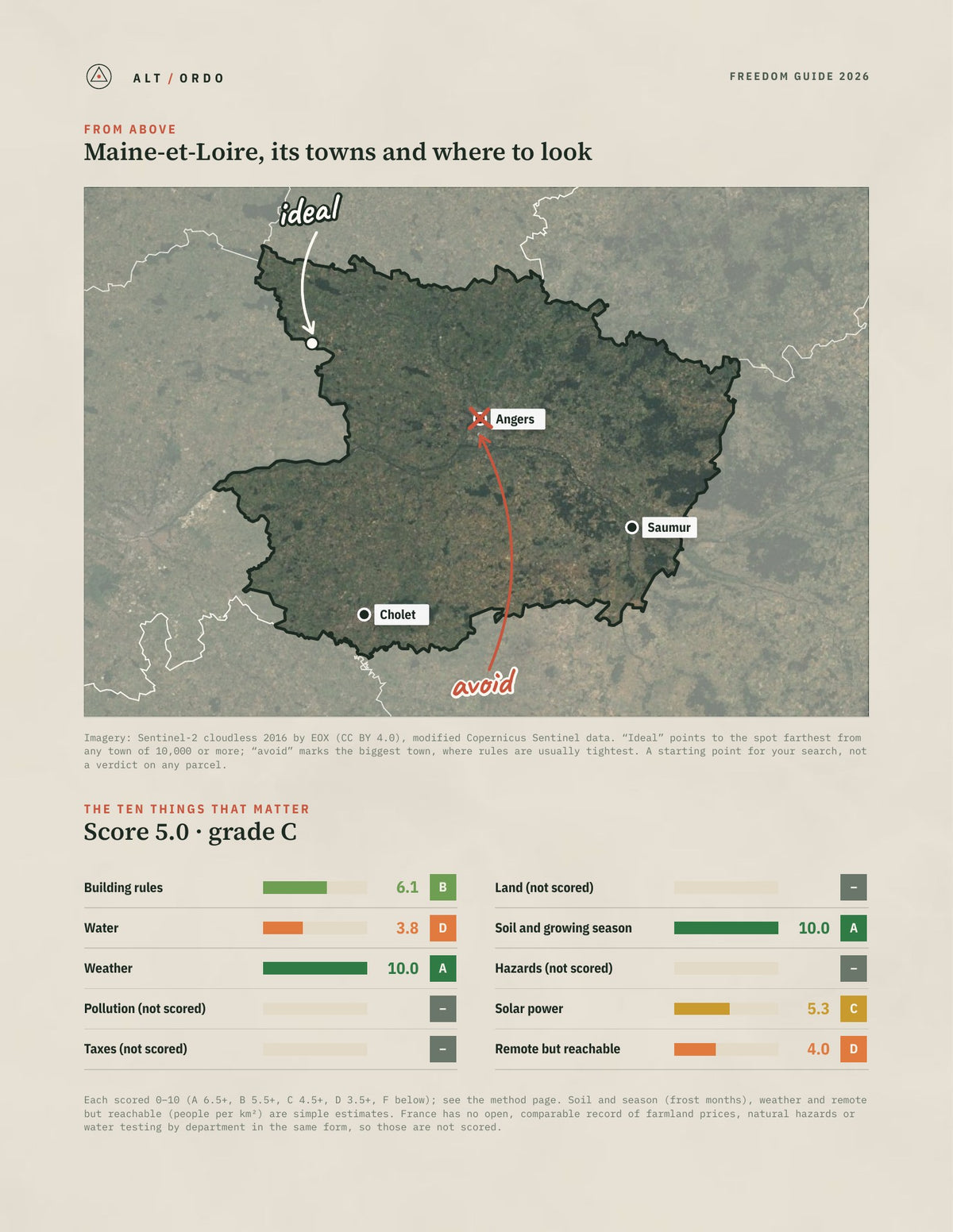 Maine-et-Loire, France Off-Grid Guide 2026 from above