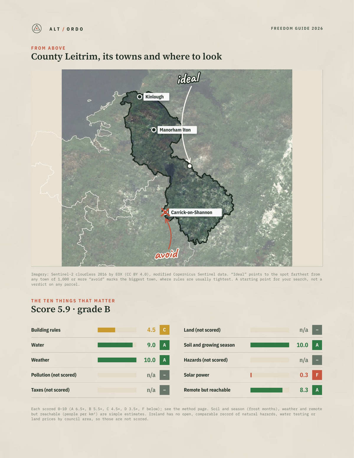 County Leitrim, Connacht Off-Grid Guide 2026 from above
