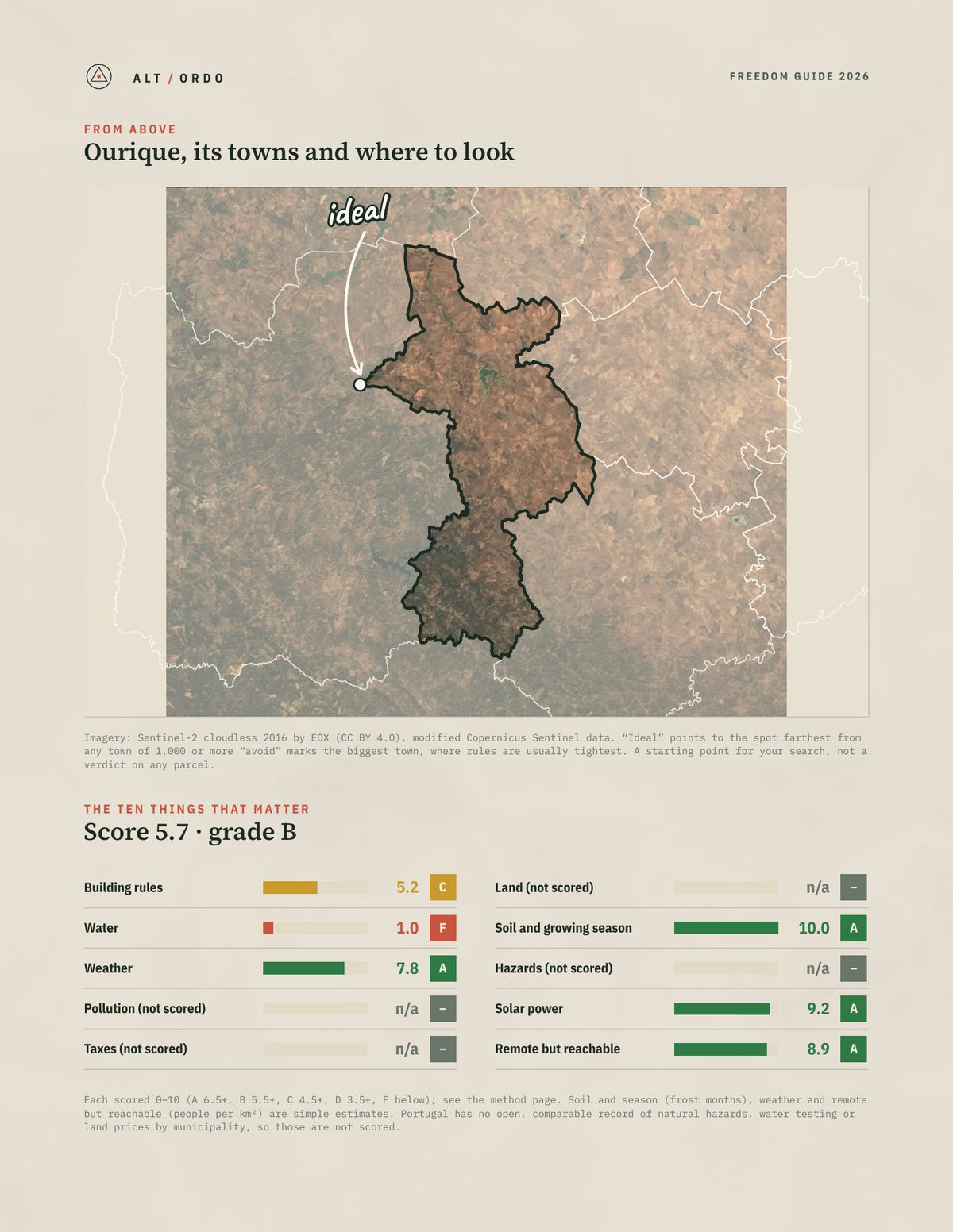 Ourique, Portugal Off-Grid Guide 2026 from above