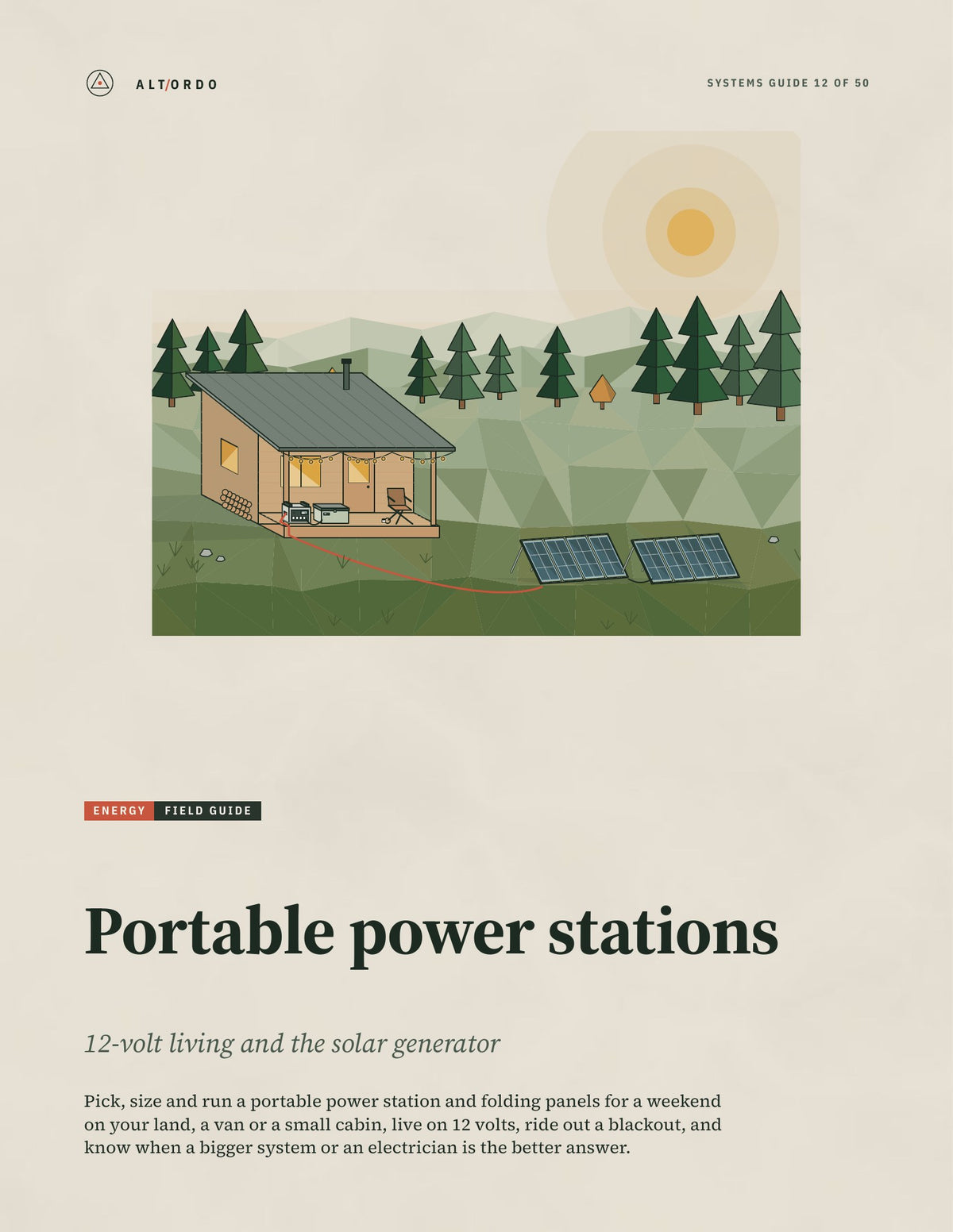 Portable power stations: 12-volt living and the solar generator · Alt Ordo Systems Guide: cover