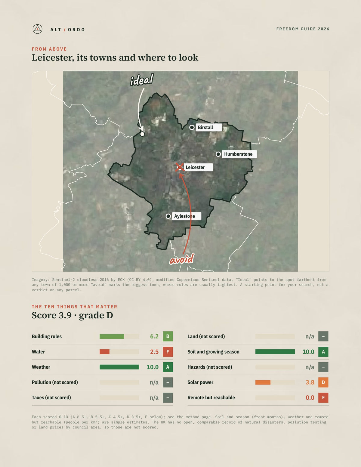 Leicester, England Off-Grid Guide 2026 from above