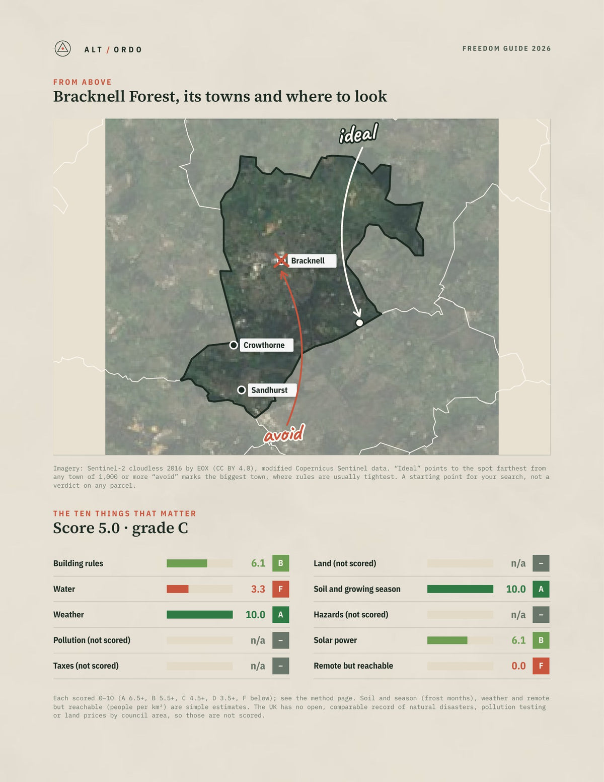 Bracknell Forest, England Off-Grid Guide 2026 from above