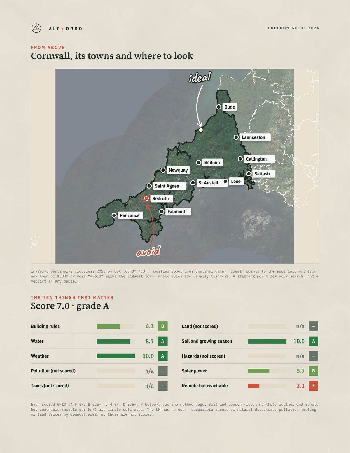 Cornwall, England Off-Grid Guide 2026 from above