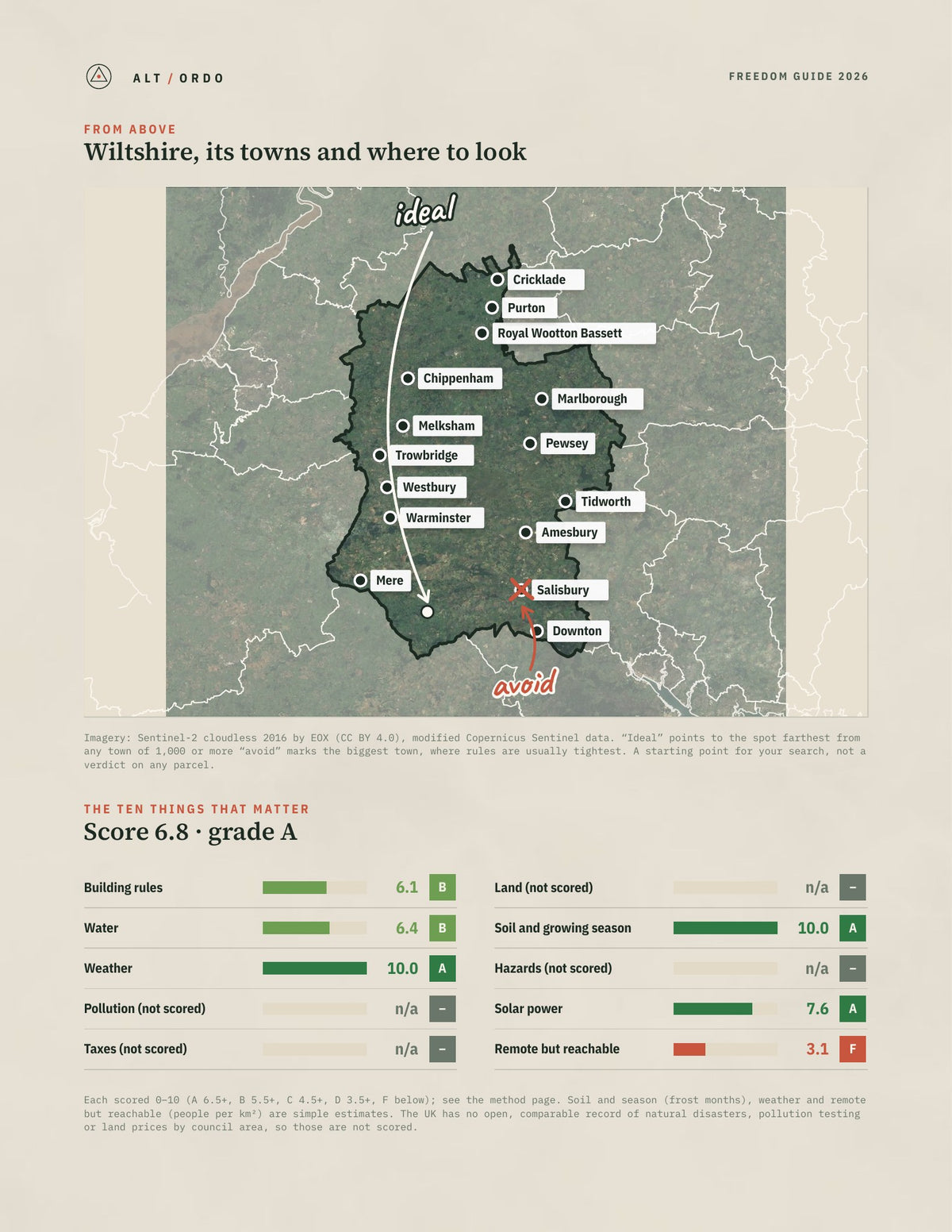 Wiltshire, England Off-Grid Guide 2026 from above