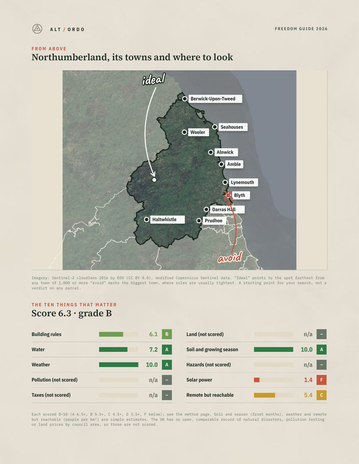 Northumberland, England Off-Grid Guide 2026 from above