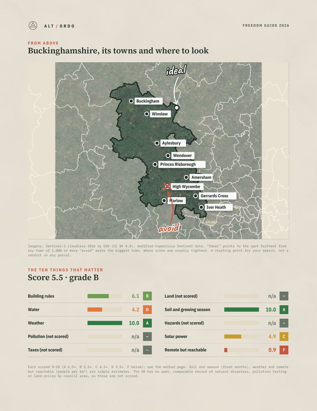 Buckinghamshire, England Off-Grid Guide 2026 from above