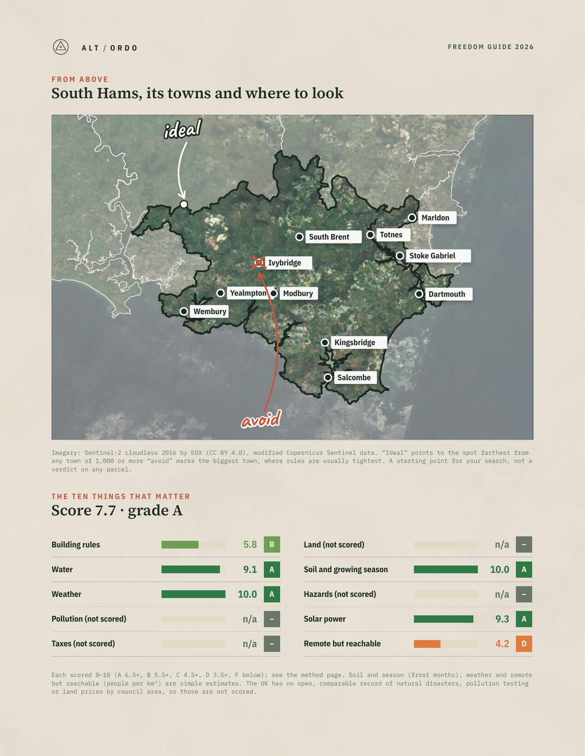 South Hams, England Off-Grid Guide 2026 from above