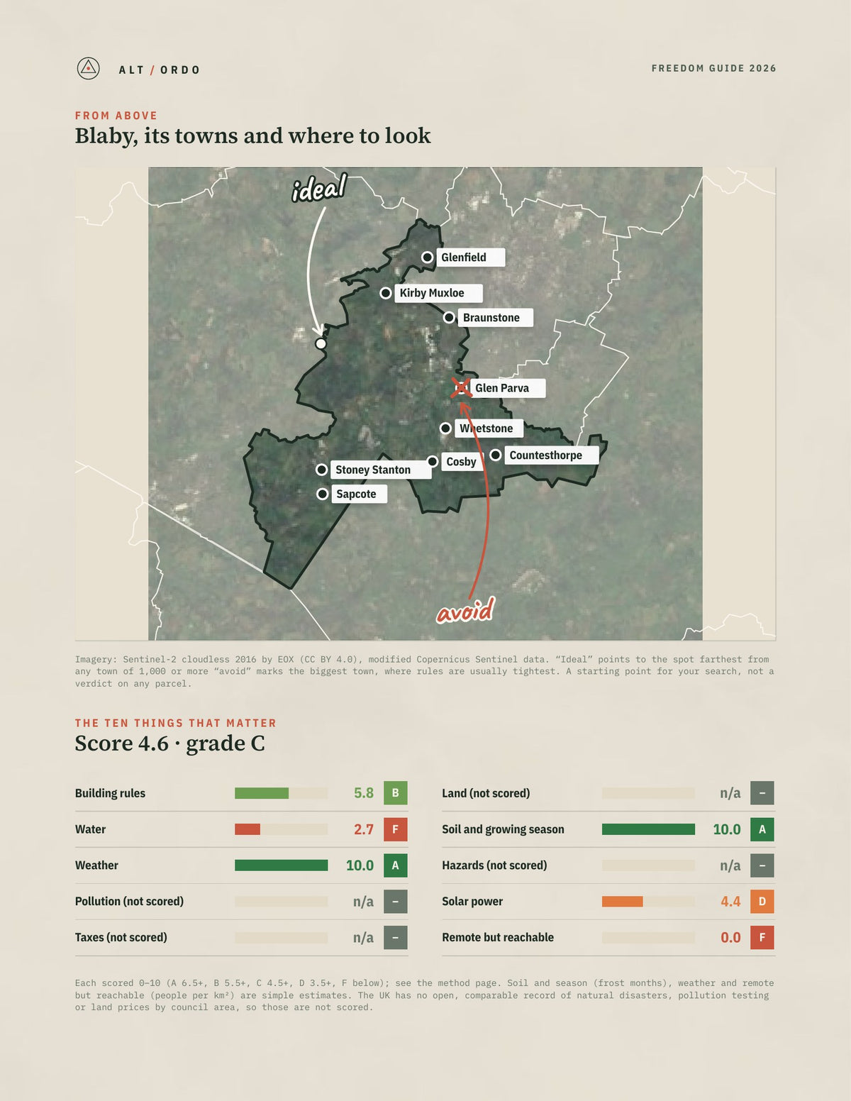 Blaby, England Off-Grid Guide 2026 from above