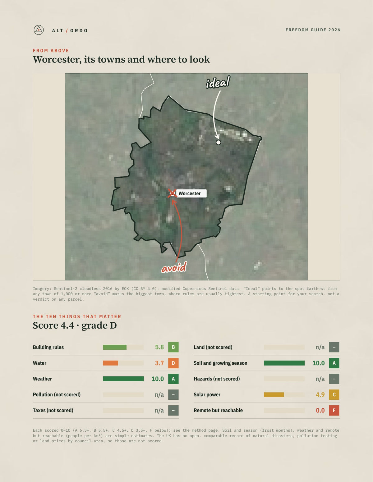 Worcester, England Off-Grid Guide 2026 from above