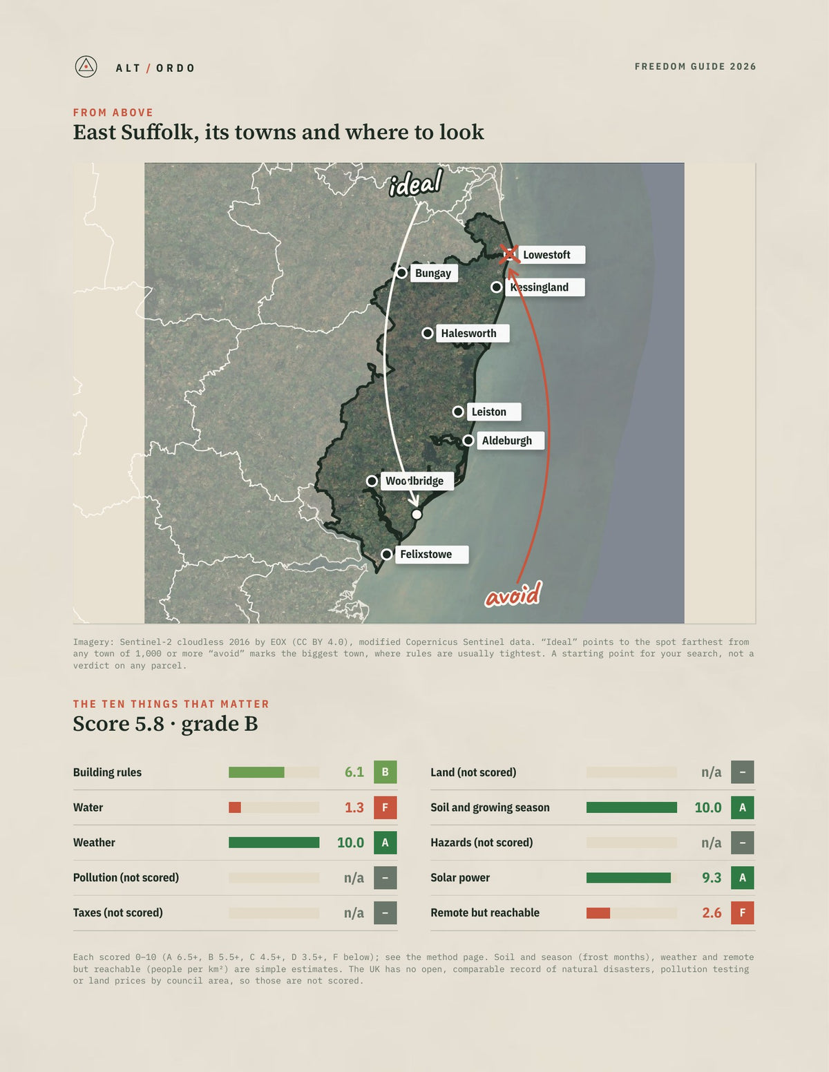 East Suffolk, England Off-Grid Guide 2026 from above