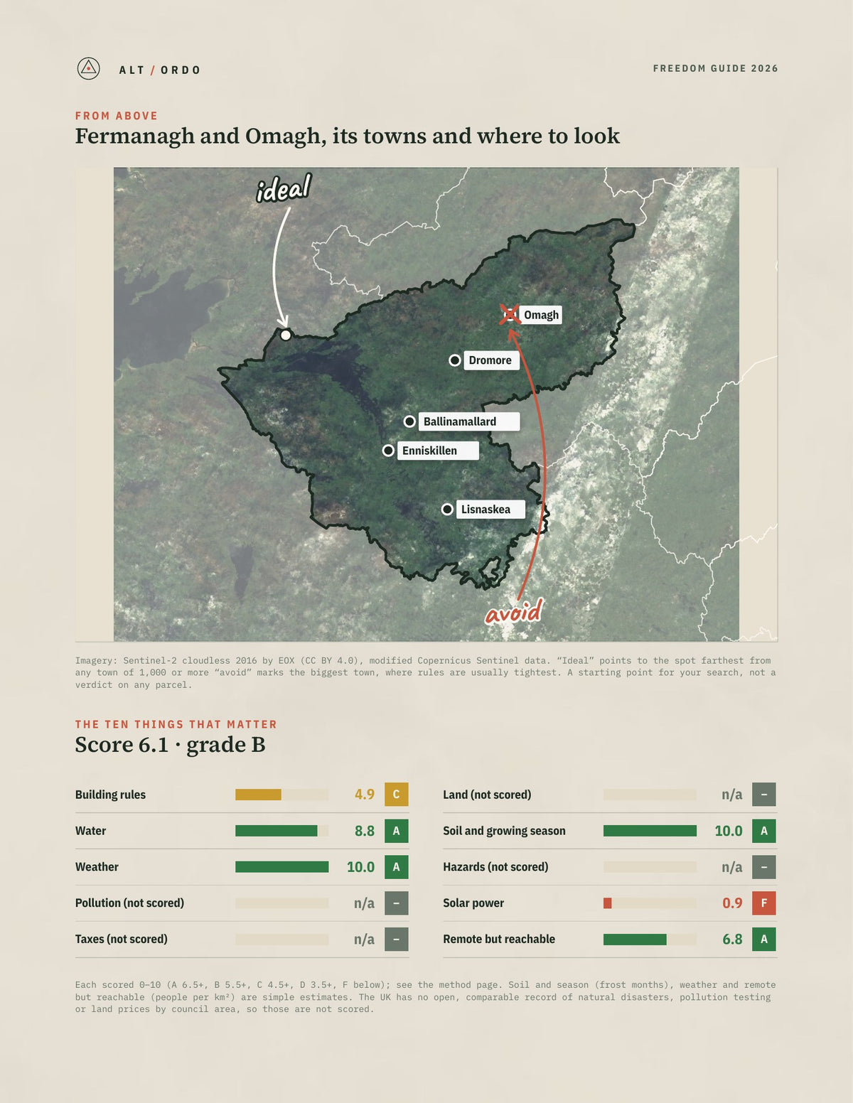 Fermanagh and Omagh, Northern Ireland Off-Grid Guide 2026 from above