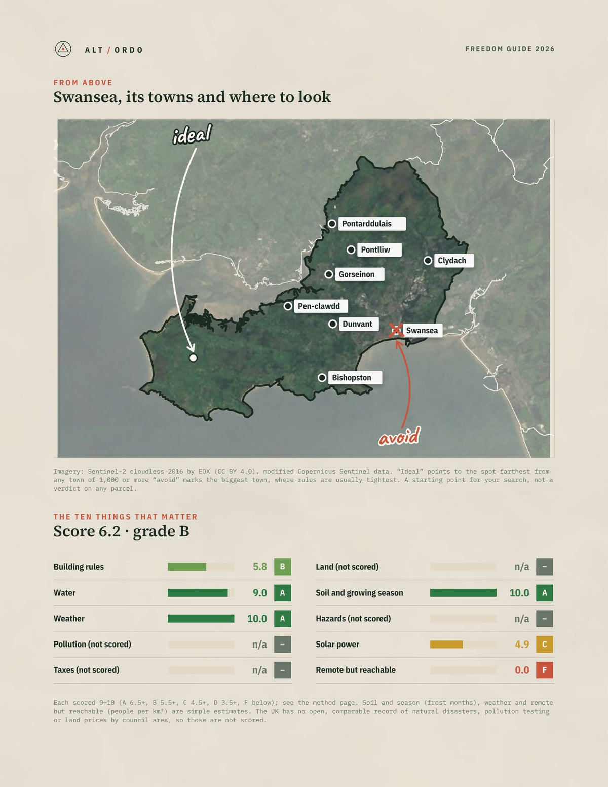 Swansea, Wales Off-Grid Guide 2026 from above