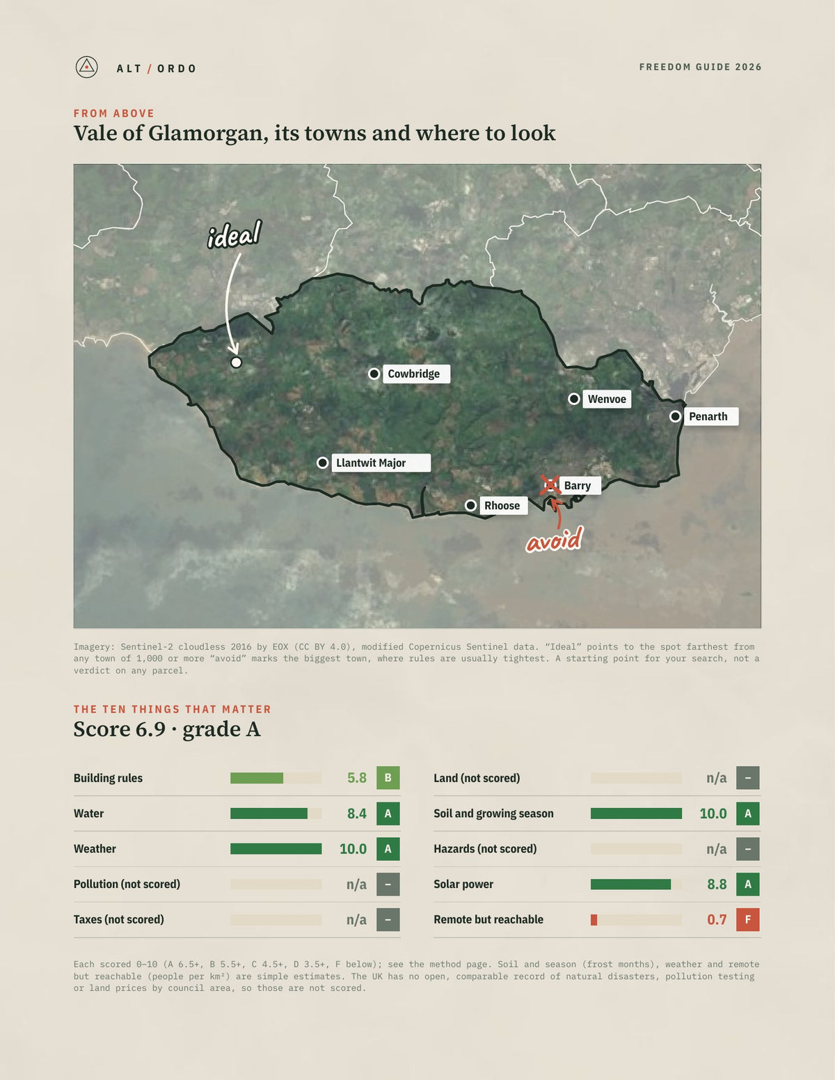 Vale of Glamorgan, Wales Off-Grid Guide 2026 from above