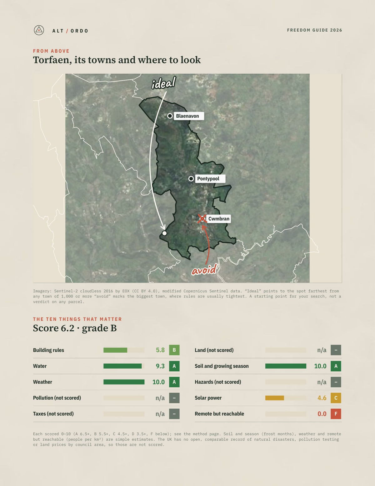 Torfaen, Wales Off-Grid Guide 2026 from above