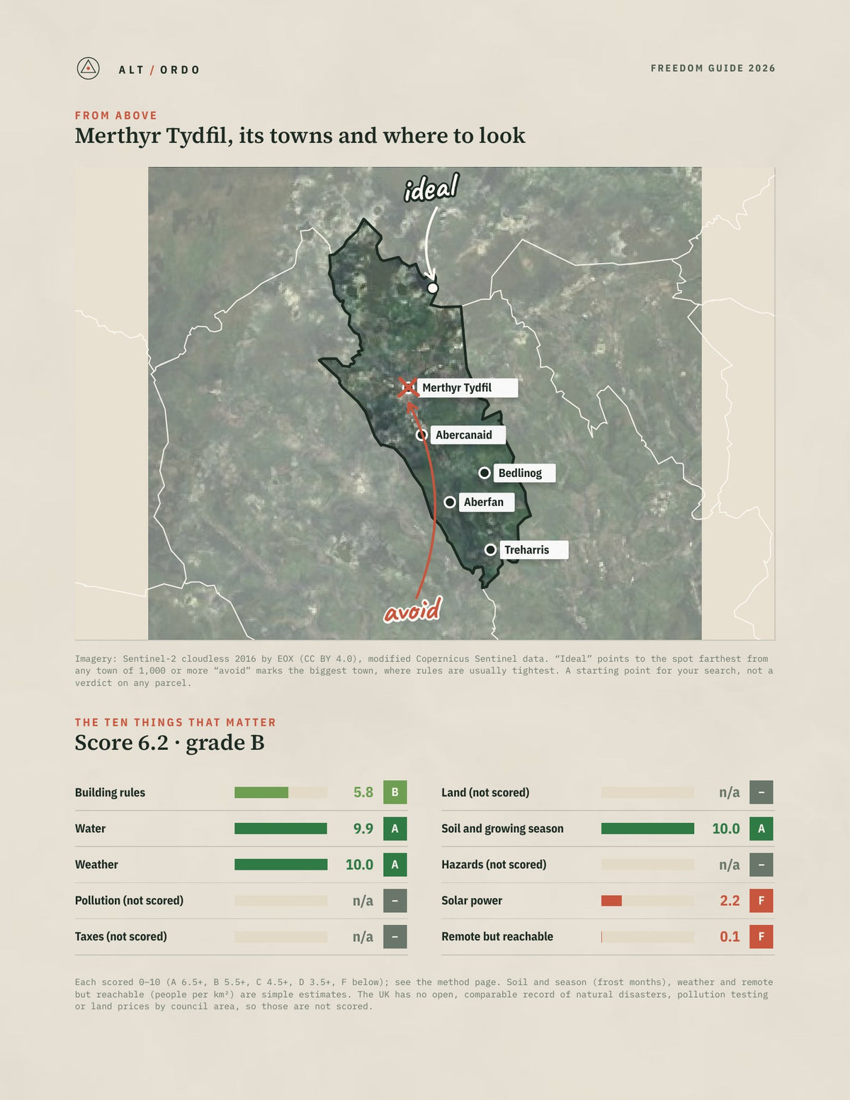 Merthyr Tydfil, Wales Off-Grid Guide 2026 from above