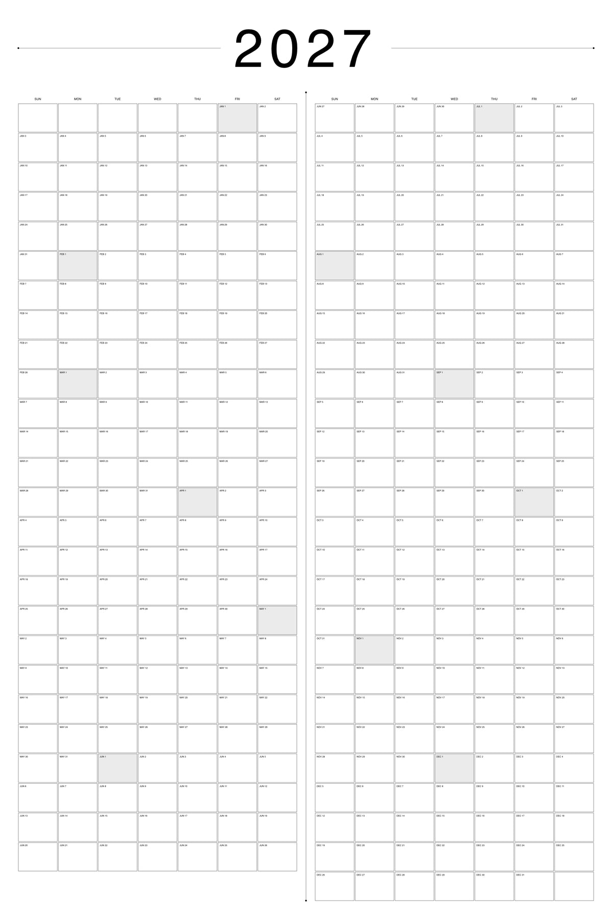2027 Calendar Design File Pack (DIGITAL PRODUCT)