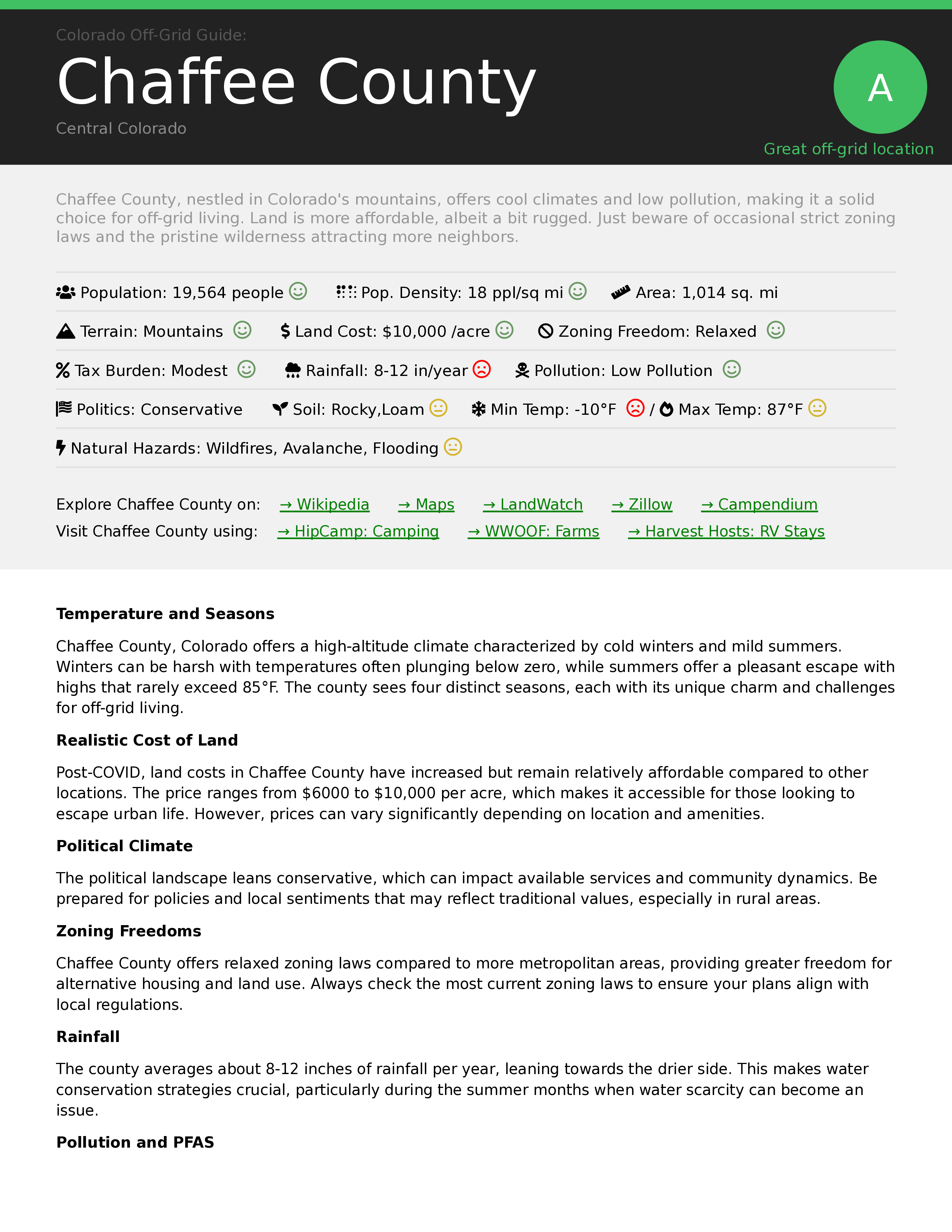 Colorado Off-Grid Guide PDF Download: 64 Counties Rated