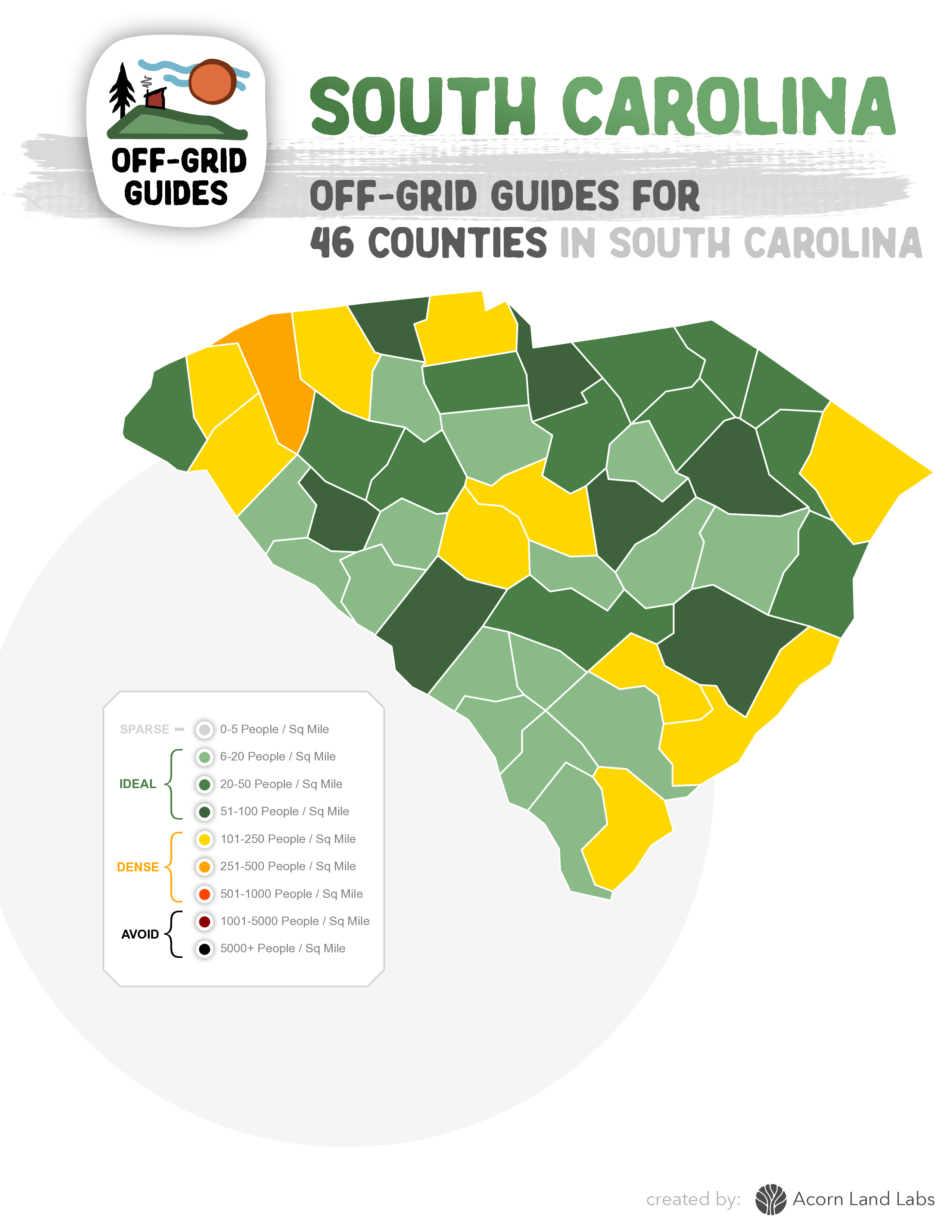South Carolina Off-Grid Guide PDF Download: 46 Counties Rated