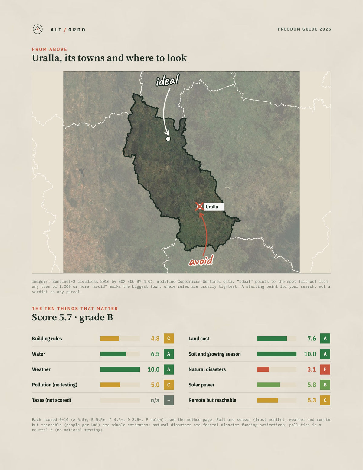 Uralla, New South Wales Off-Grid Guide 2026 from above