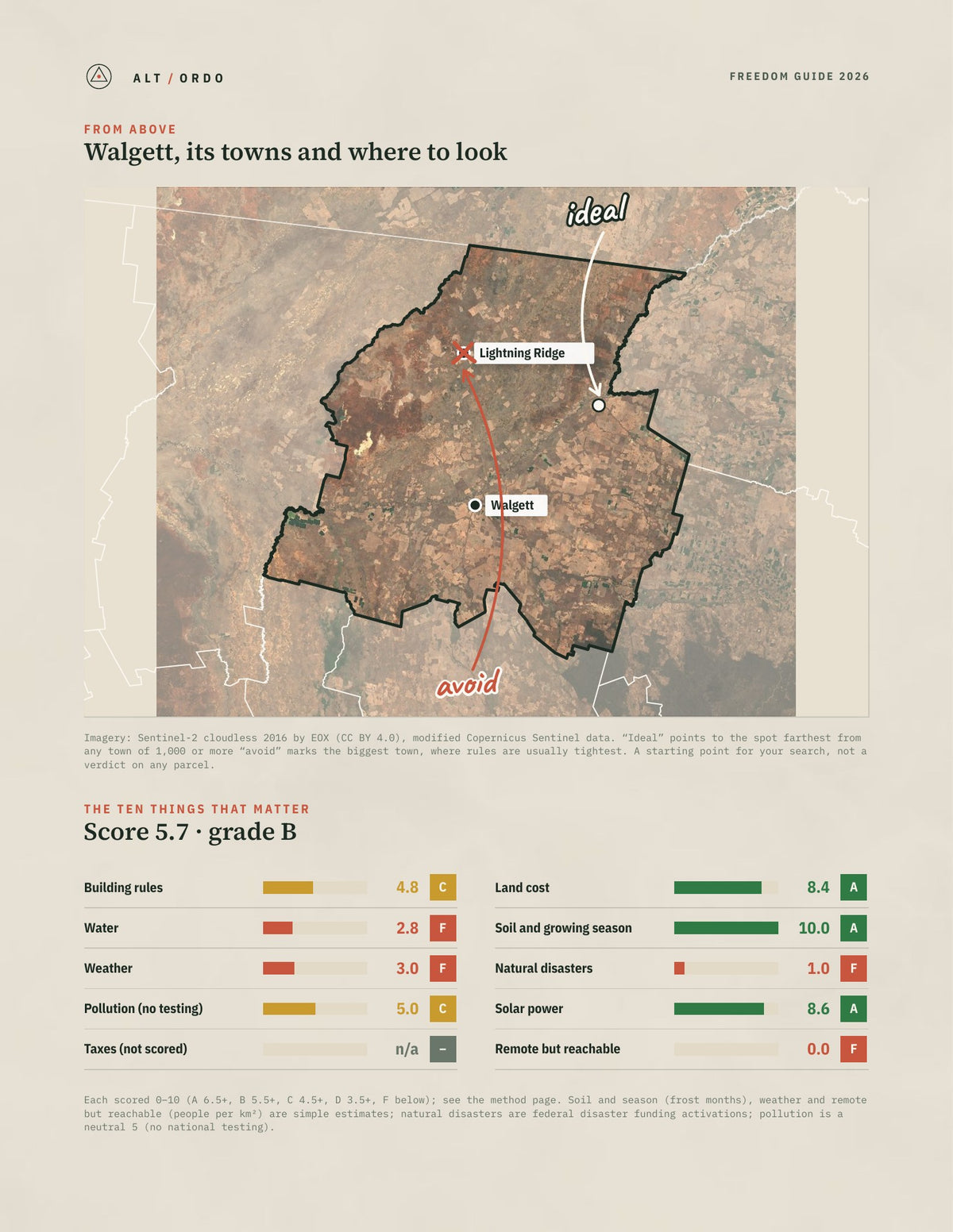 Walgett, New South Wales Off-Grid Guide 2026 from above