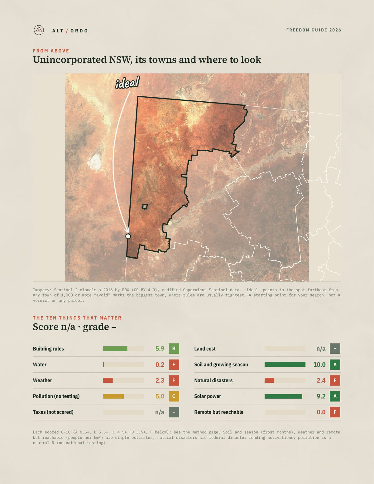 Unincorporated NSW, New South Wales Off-Grid Guide 2026 from above