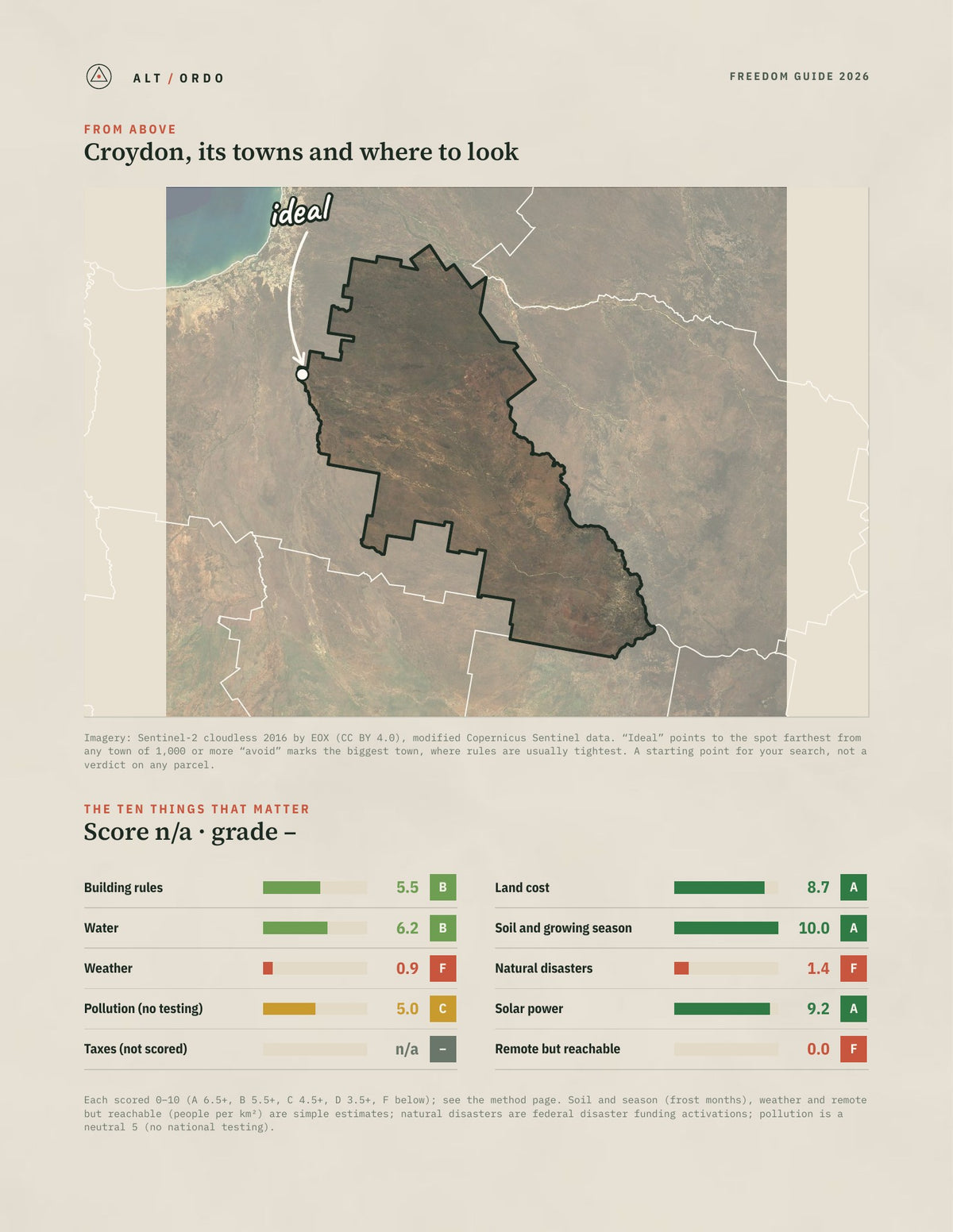 Croydon, Queensland Off-Grid Guide 2026 from above