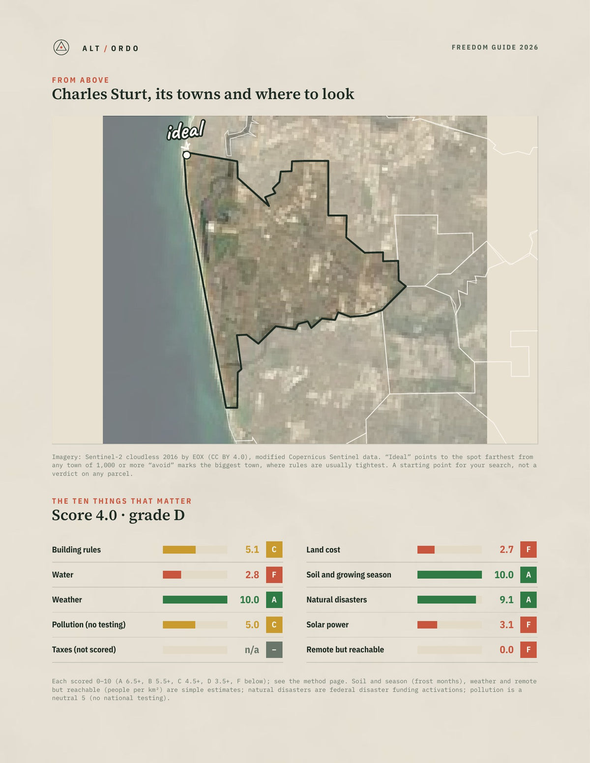 Charles Sturt, South Australia Off-Grid Guide 2026 from above