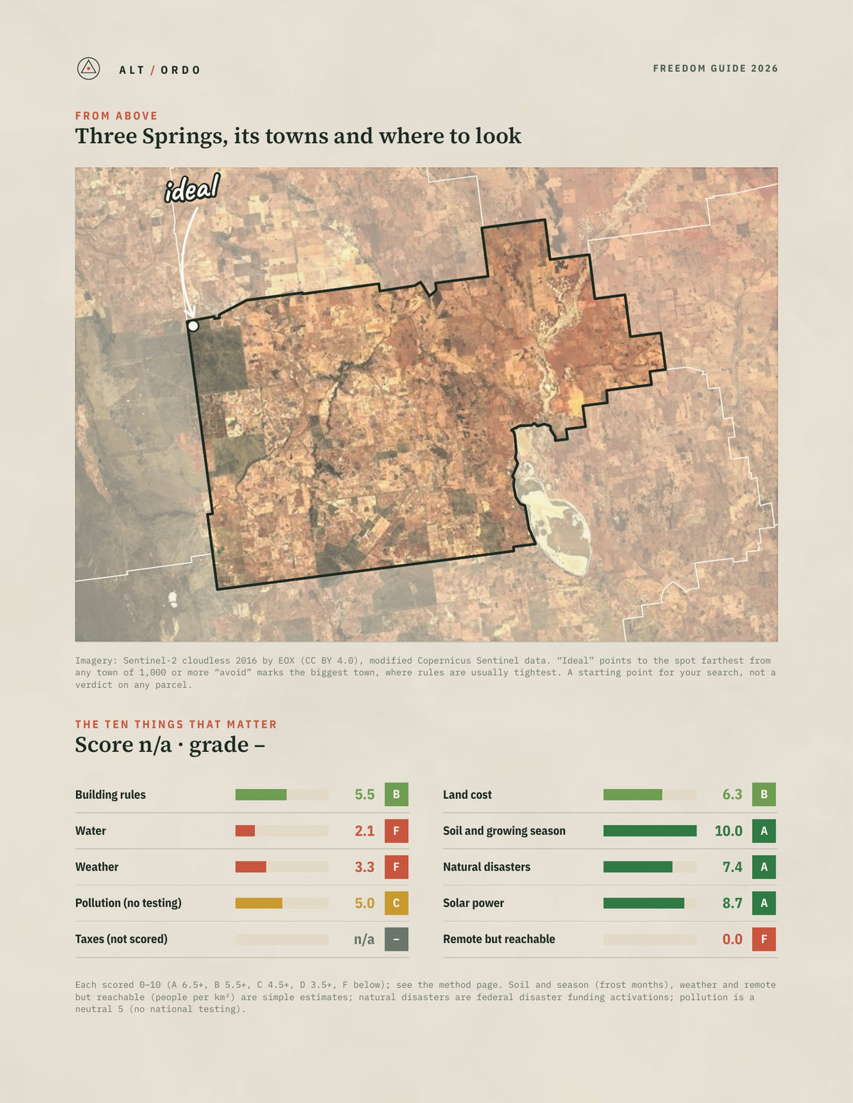 Three Springs, Western Australia Off-Grid Guide 2026 from above