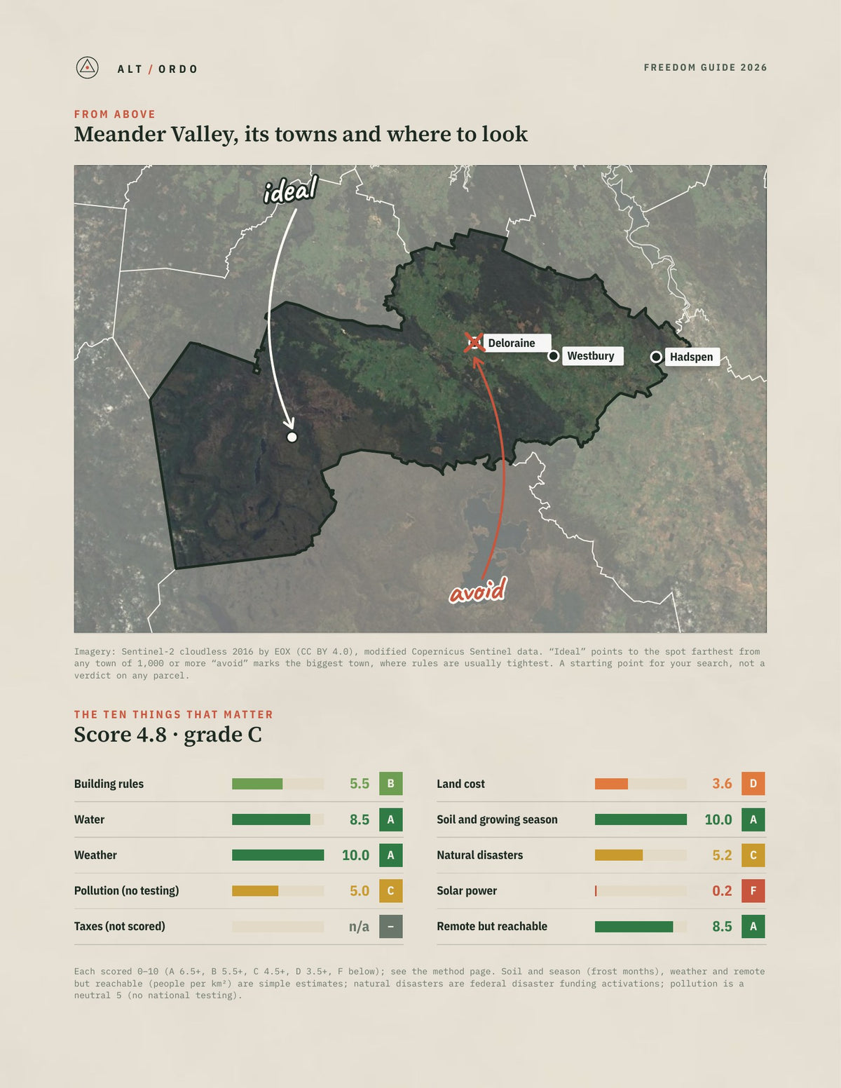 Meander Valley, Tasmania Off-Grid Guide 2026 from above