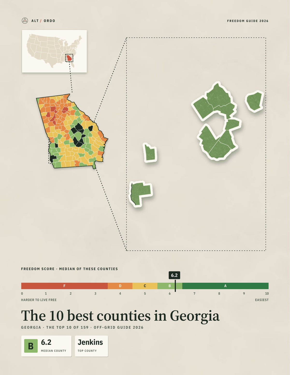 10 Best Counties in Georgia for Off-Grid Living (2026)