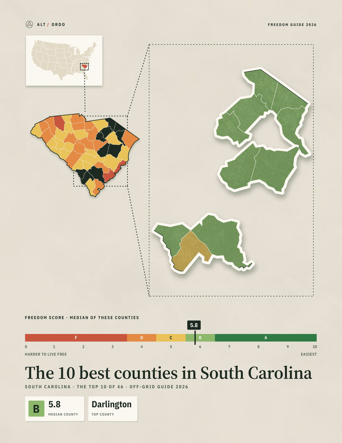 10 Best Counties in South Carolina for Off-Grid Living (2026)