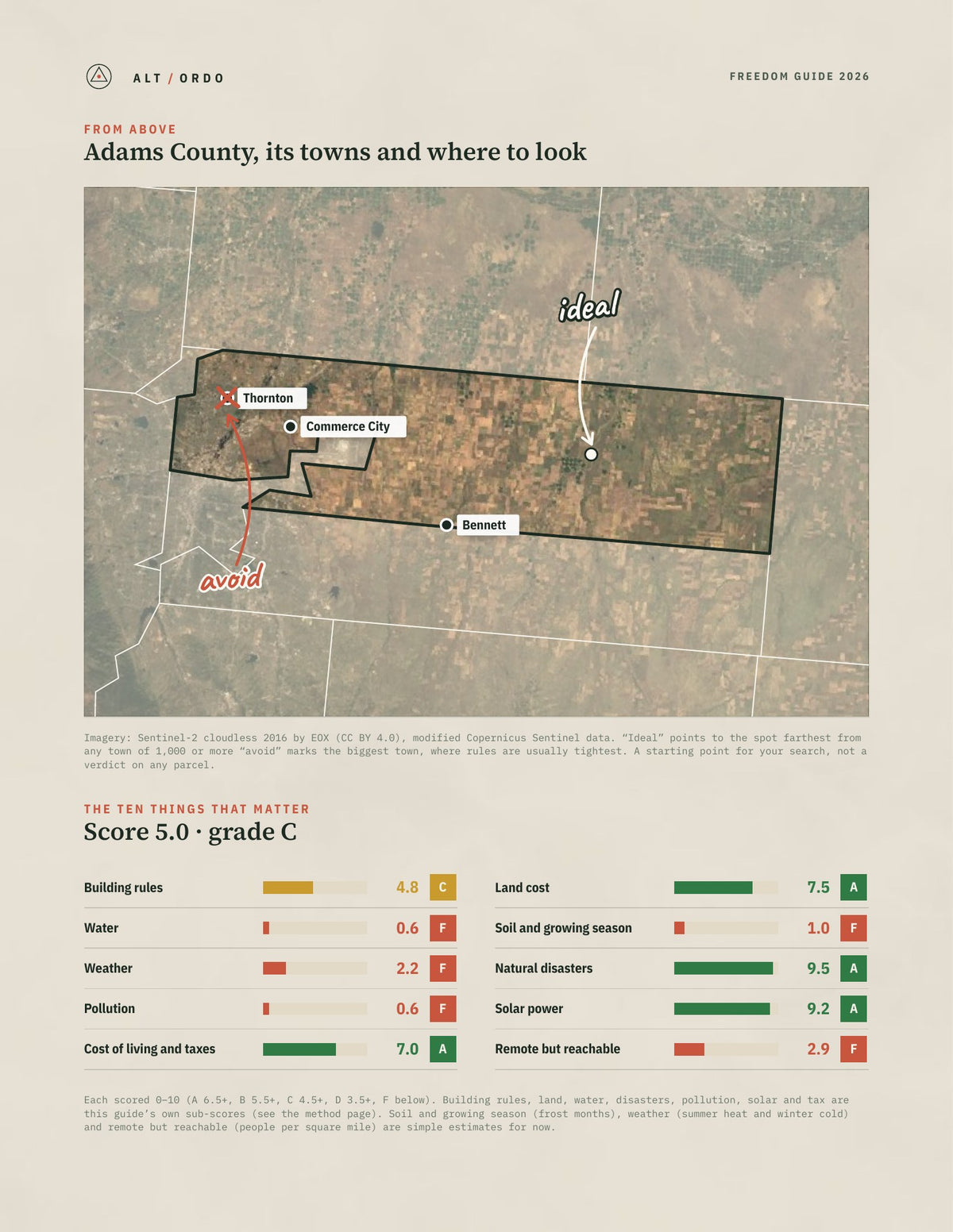 Adams County, Colorado Off-Grid Guide 2026 from above