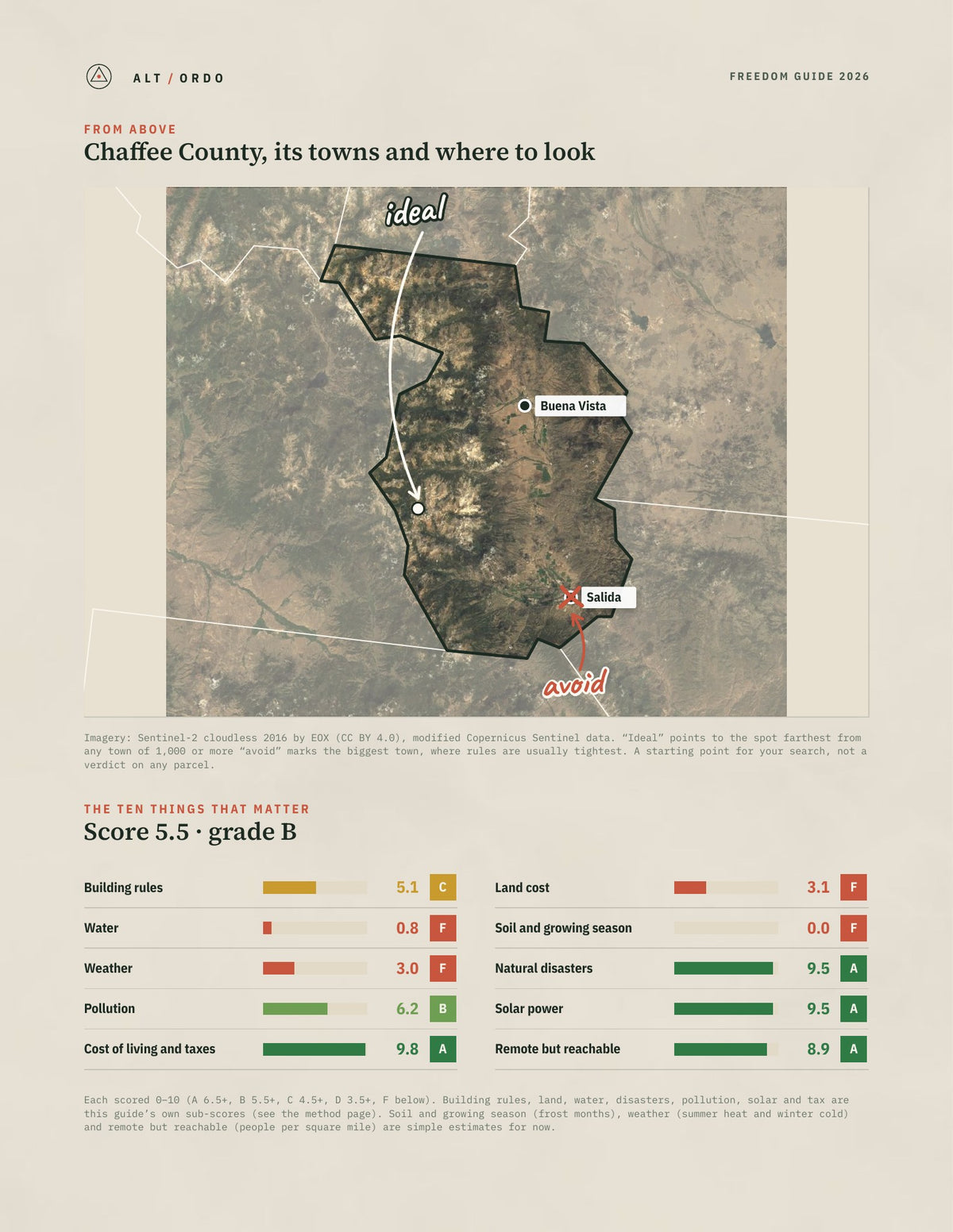 Chaffee County, Colorado Off-Grid Guide 2026 from above