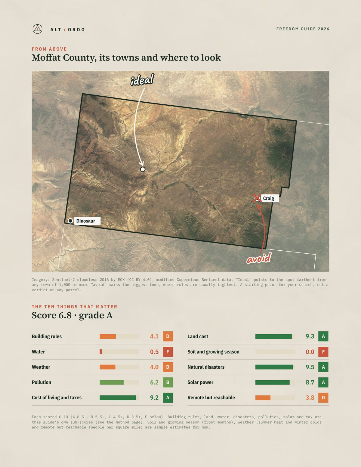 Moffat County, Colorado Off-Grid Guide 2026 from above