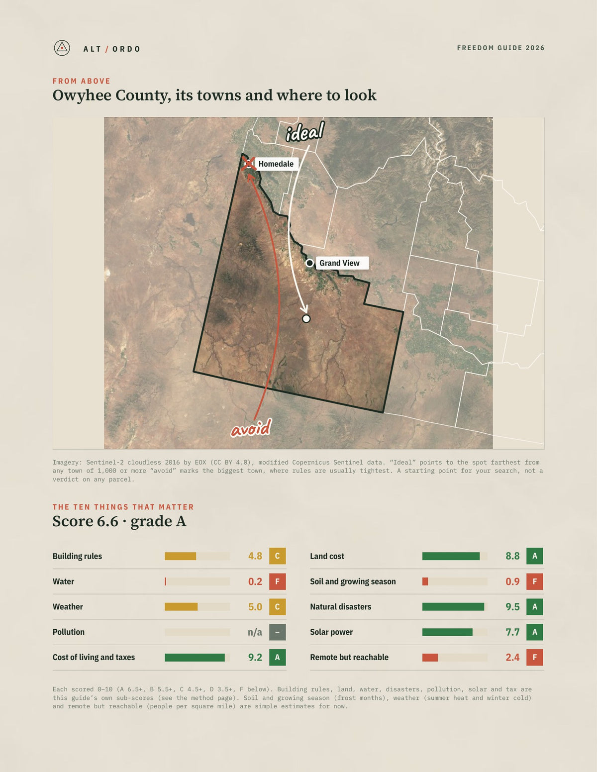 Owyhee County, Idaho Off-Grid Guide 2026 from above