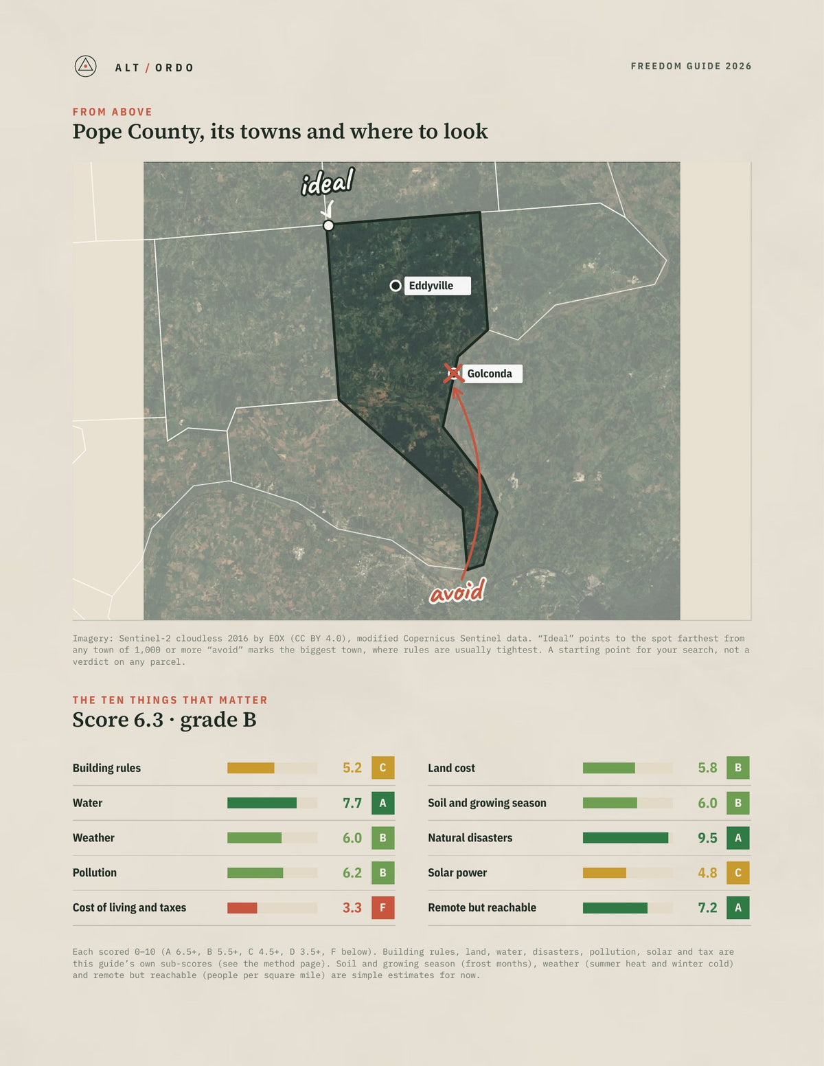 Pope County, Illinois Off-Grid Guide 2026 from above