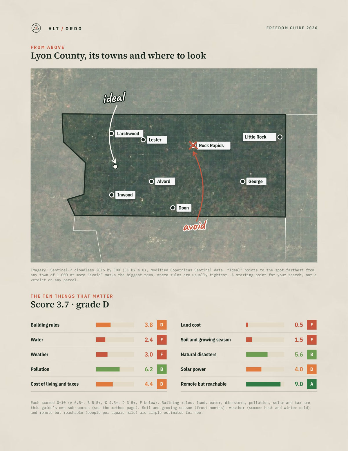Lyon County, Iowa Off-Grid Guide 2026 from above