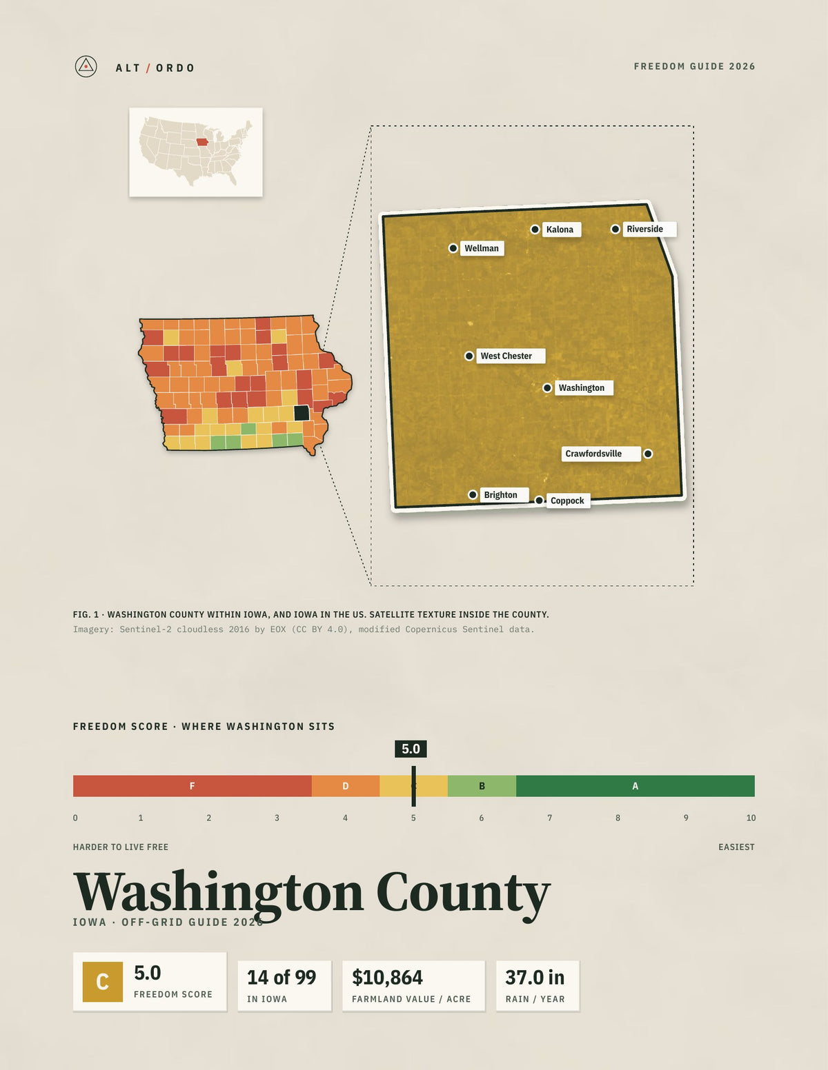 Washington County, Iowa Off-Grid Guide 2026