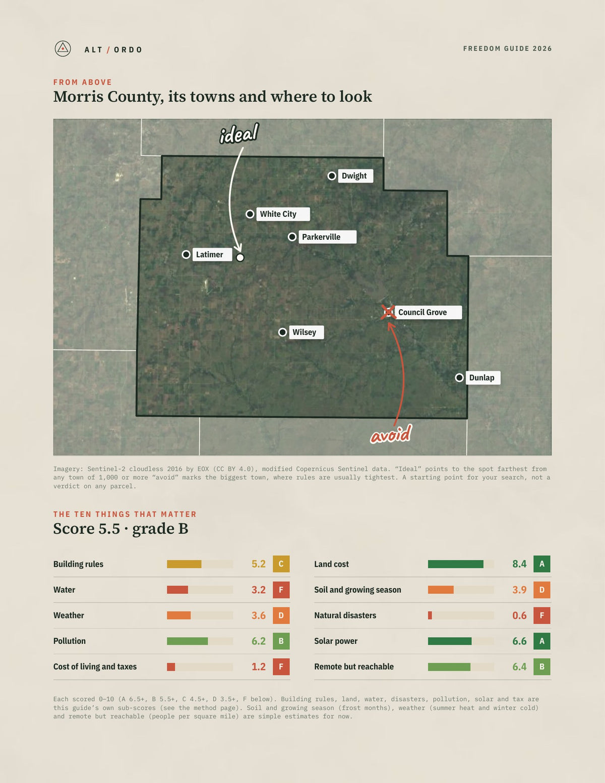 Morris County, Kansas Off-Grid Guide 2026 from above