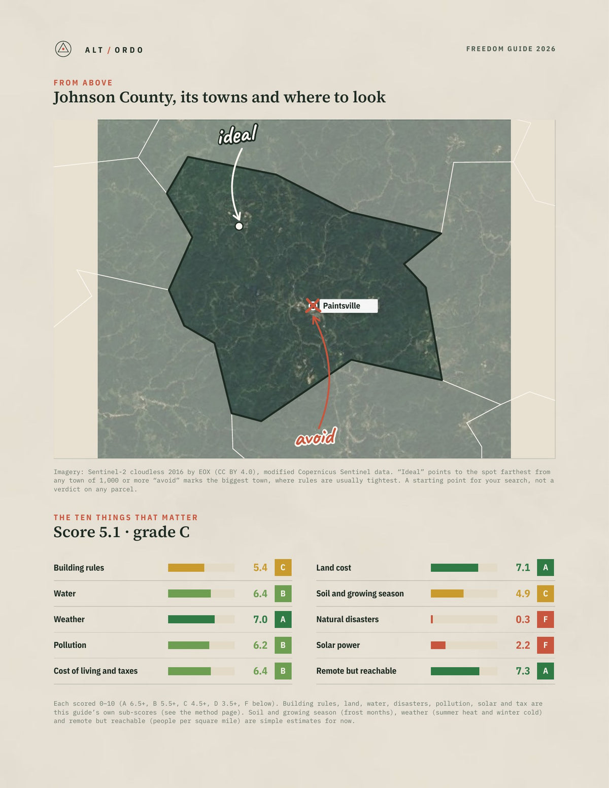 Johnson County, Kentucky Off-Grid Guide 2026 from above