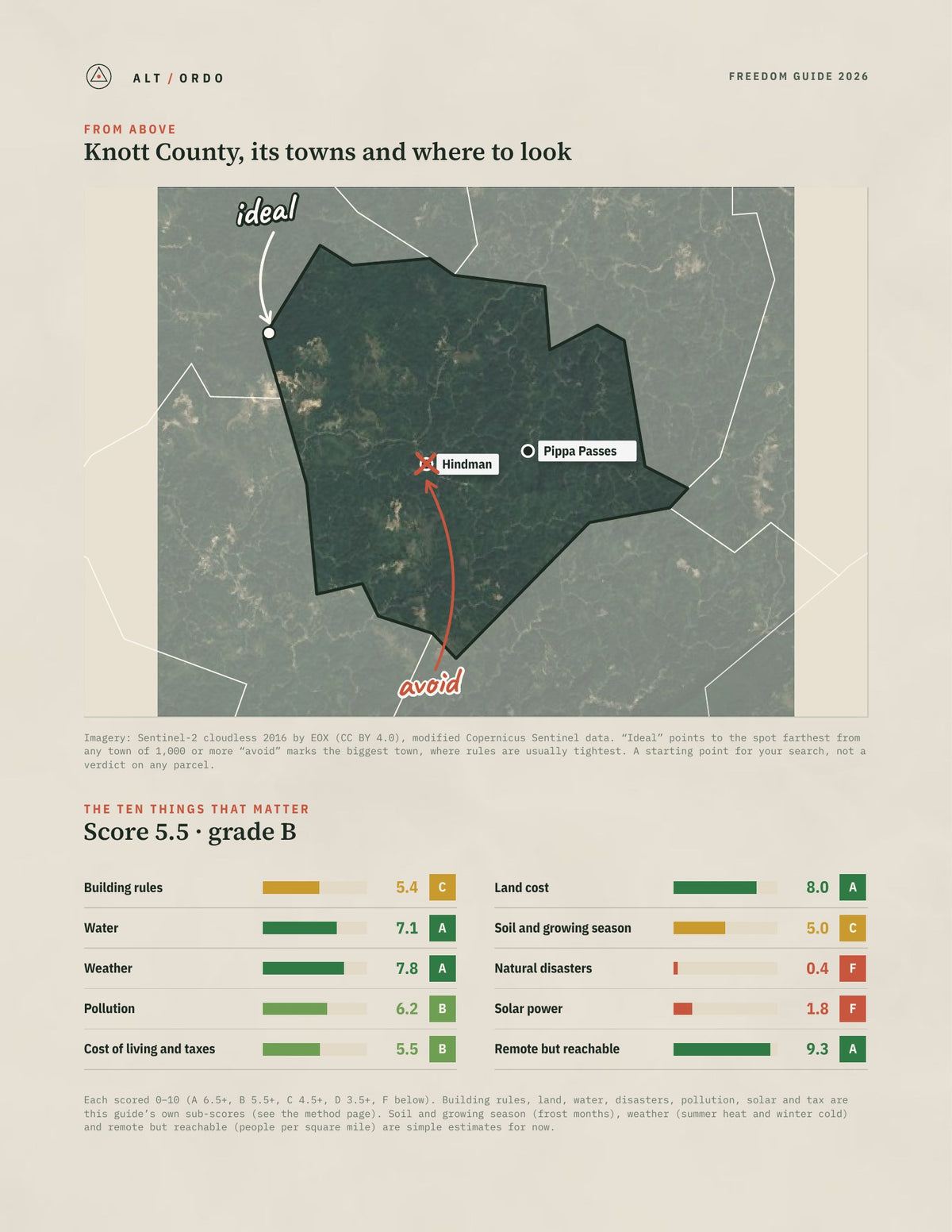 Knott County, Kentucky Off-Grid Guide 2026 from above
