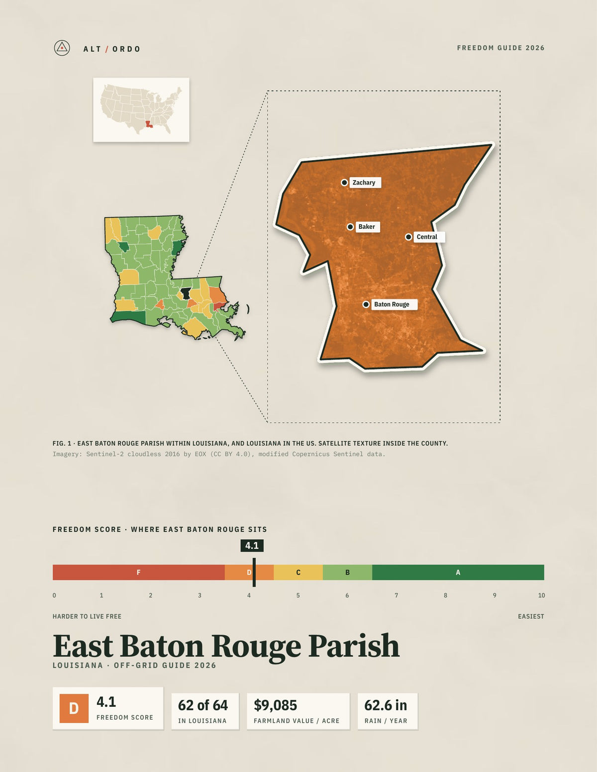 East Baton Rouge Parish, Louisiana Off-Grid Guide 2026